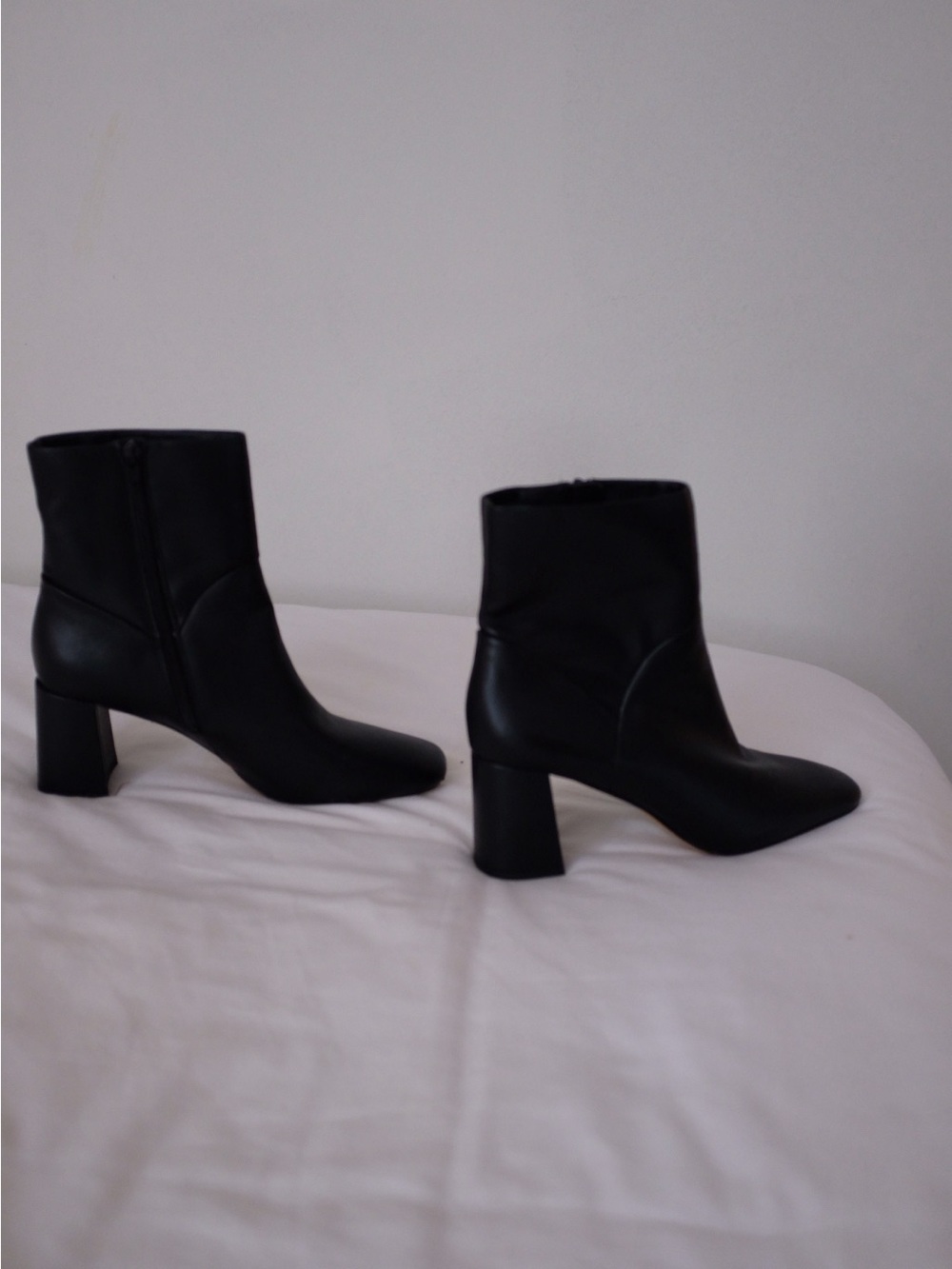 Classic Black Women's Block Heel Ankle Boots